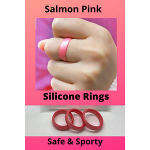 Silicone Wedding Rings For Women - SALMON PINK SET OF (1) RING